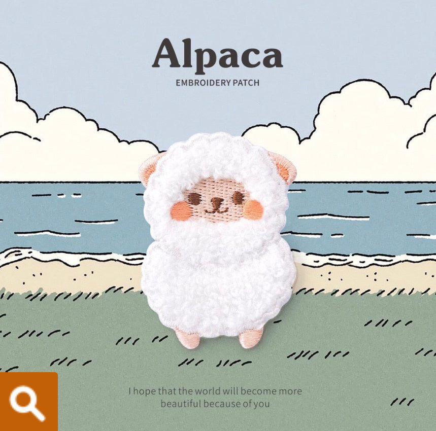 Alpaca Embroidered Patch