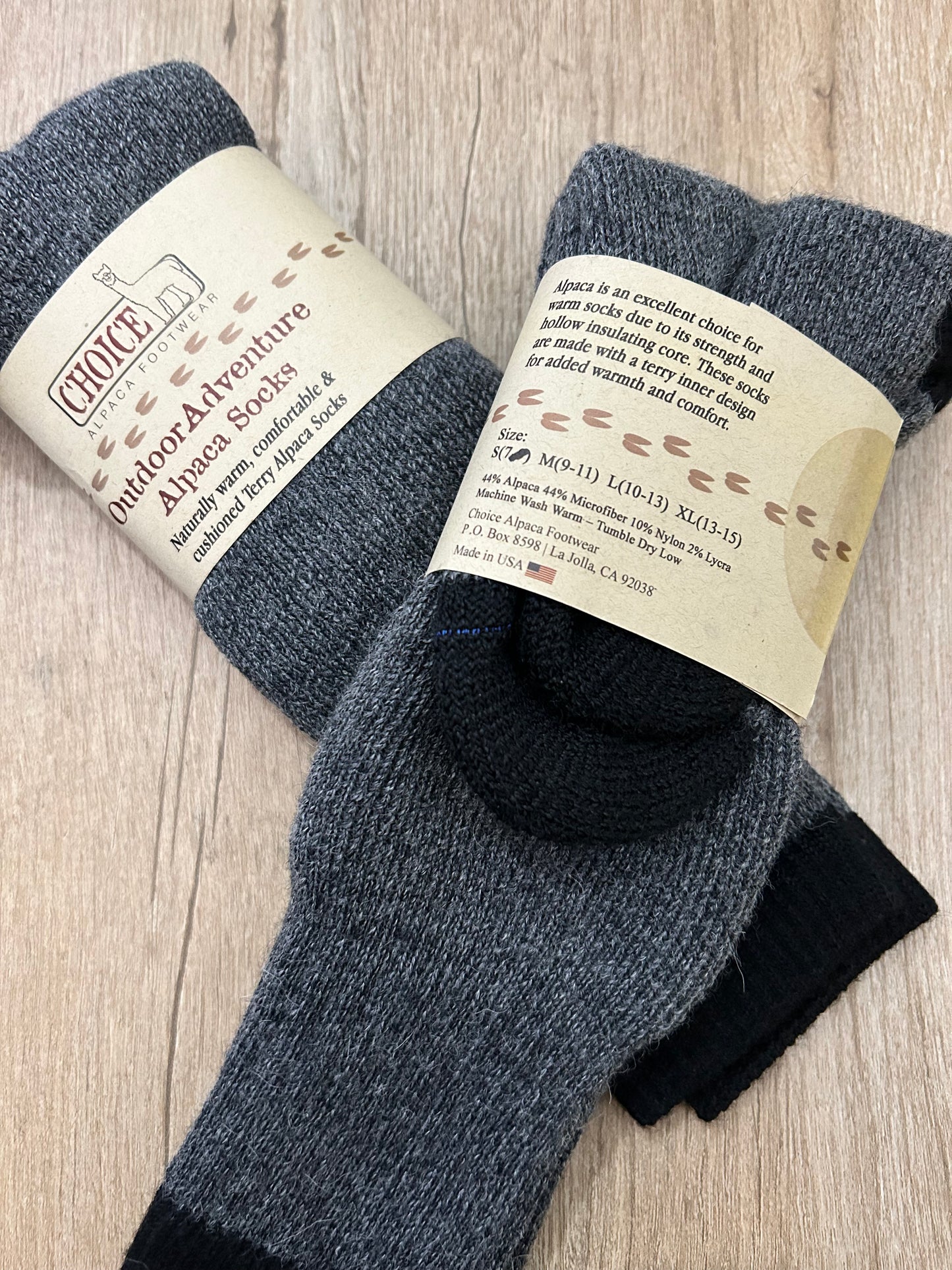 Alpaca Socks Outdoor Adventure size small 7-9